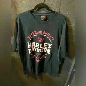 Men’s Harley Davidson Northwest Short Sleeve Blue Tshirt Size XXL